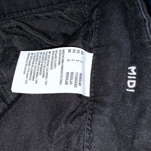 Black midi shorts